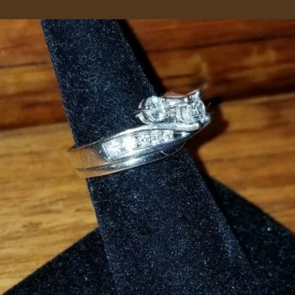 Engagemet Wedding Ring Set 1.2 Carat Dimond 💎 Size 7 - Picture 6 of 8